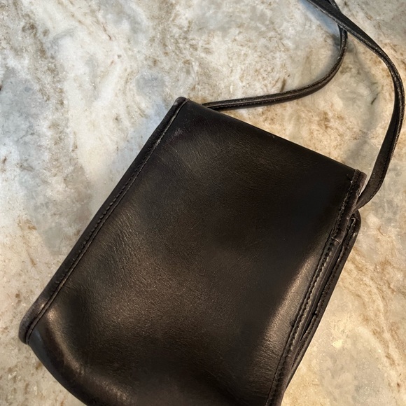 SOLD Coach Scooter Crossbody Bag Black Leather 9893 Used Condition - Picture 8 of 14